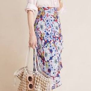 Anthropologie Maeve Sybil Wrap Skirt Small